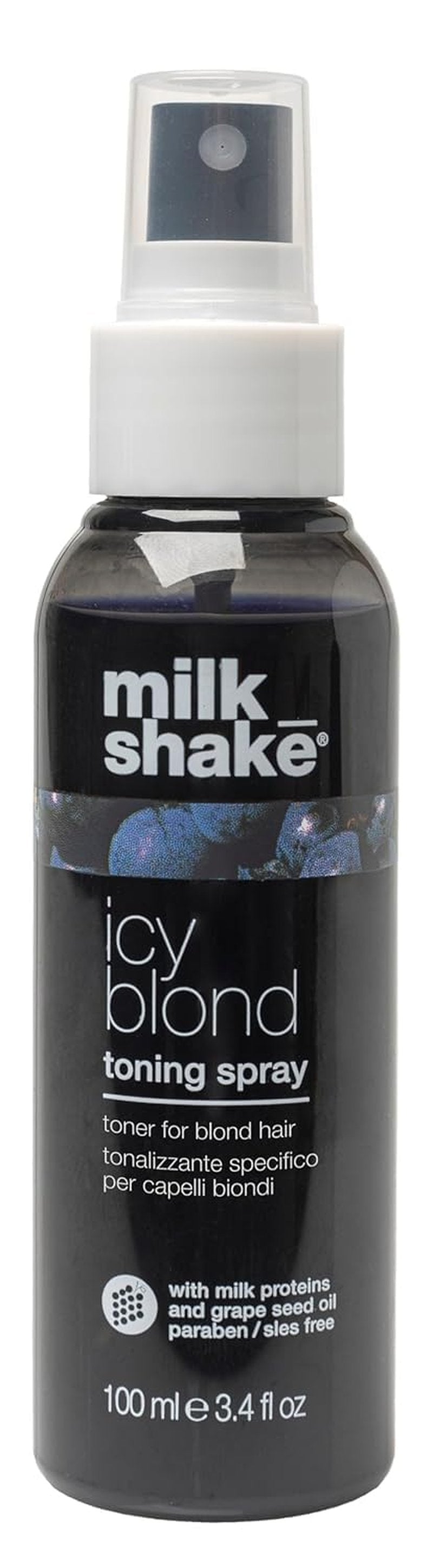 Milk_Shake Icy Blond Toning Spray - Leave-In Toner with Black Pigment for Platinum Blonde | 3.4 Fl Oz