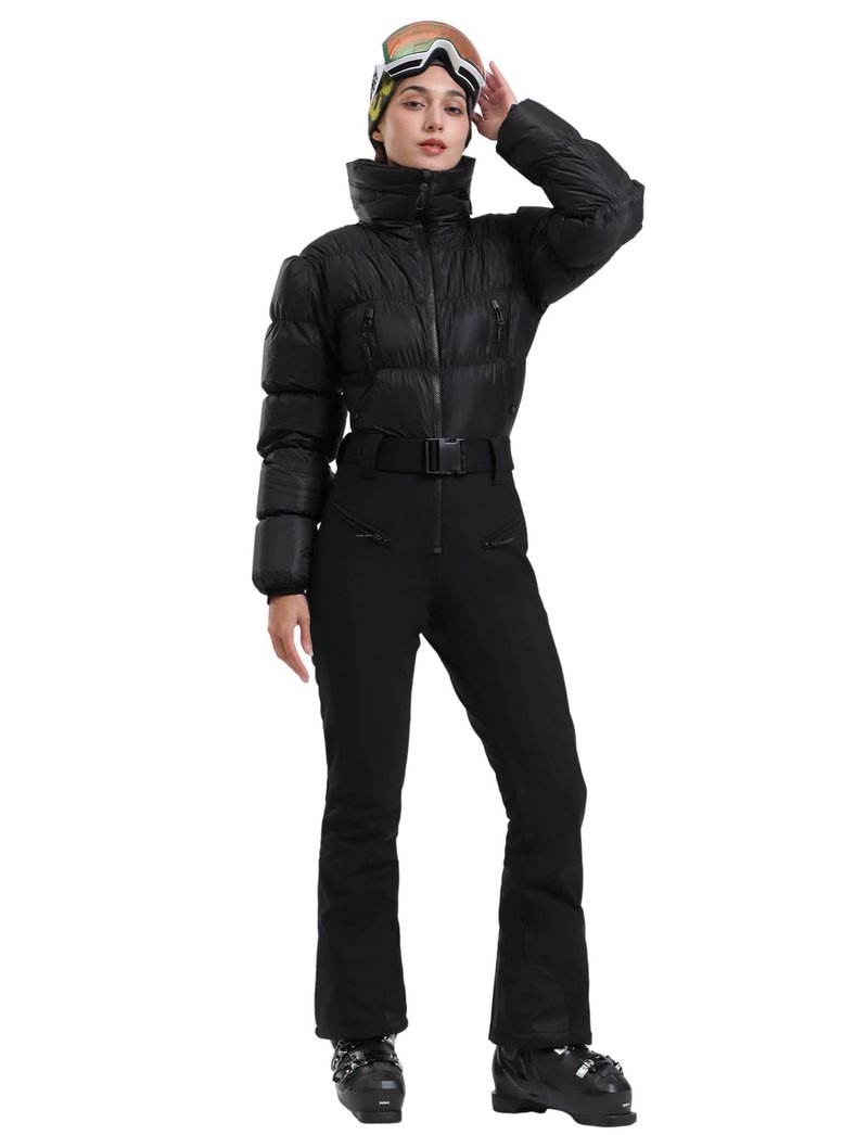 GSOU SNOW Womens Ski Suits Down One Piece Snowsuit Snowboard Jumpsuit Insulated Windproof Outdoor Winter Sports