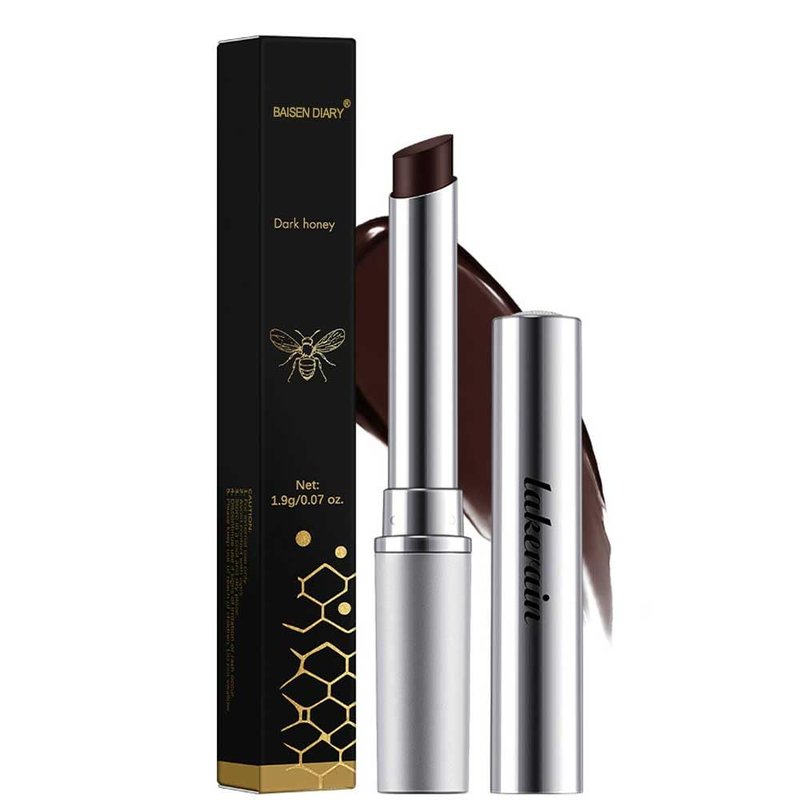 BAISEN DIARY 2PCS Honey Lipstick Tinted Lip Balm - Sheer Hydrating Lipstick for All Skin Tones - Moisturizing Lip Color, Nourishing Lip Balm with a Hint of Natural Black Cherry Tint