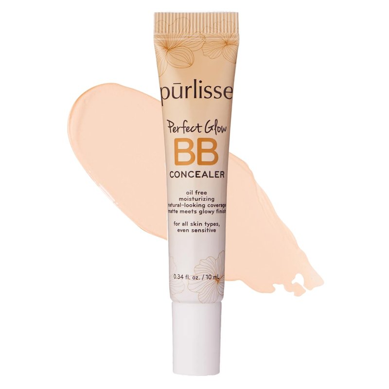 Pūrlisse Perfect Glow BB Cream Concealer - Hydrating Oil-Free Under Eye Concealer with Jasmine & Goji - Fair (0.34 oz)