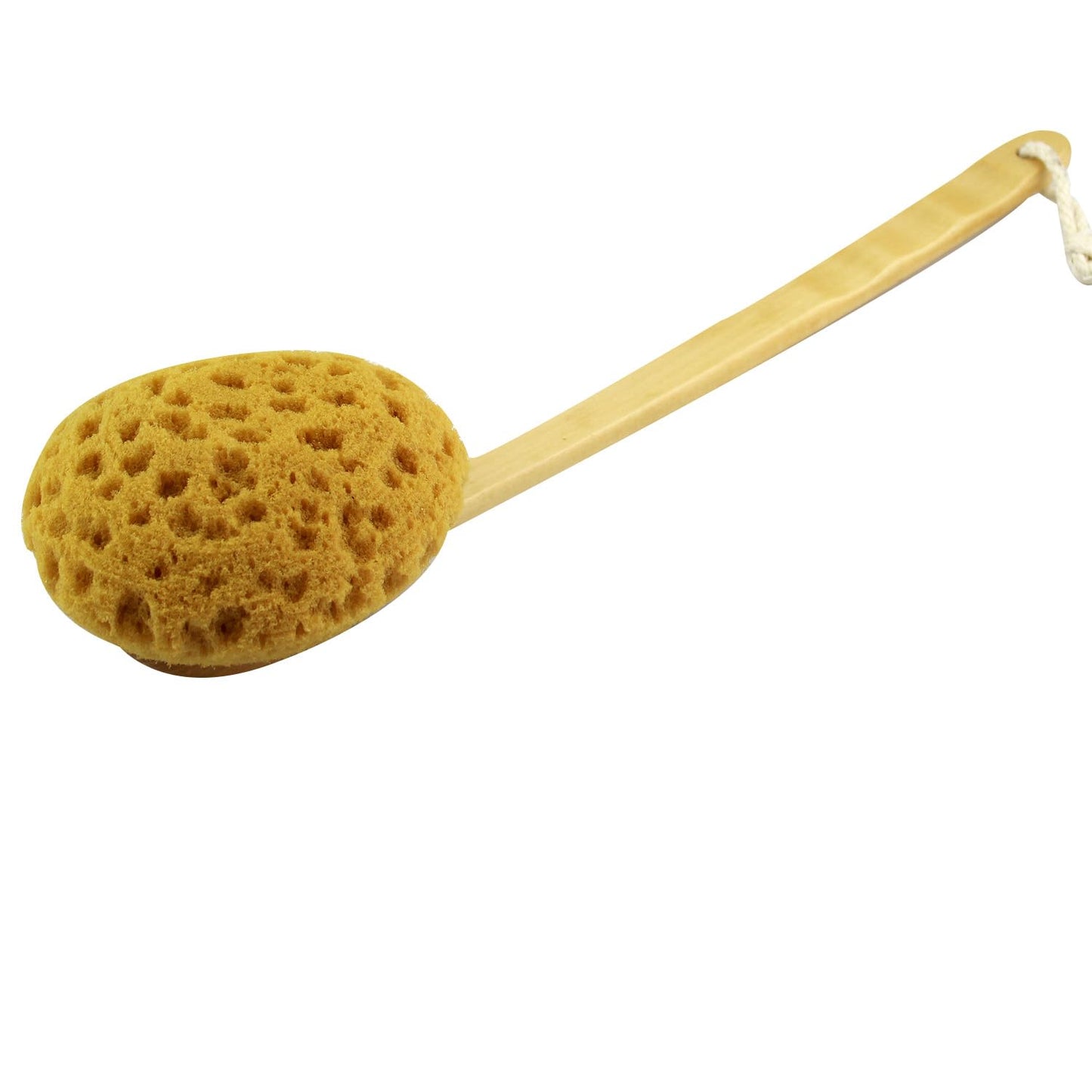 18" 2pcs Extra Long Handle Beechwood Bath Brush with Sponge - Exfoliating & Massaging Back Scrubber for Shower