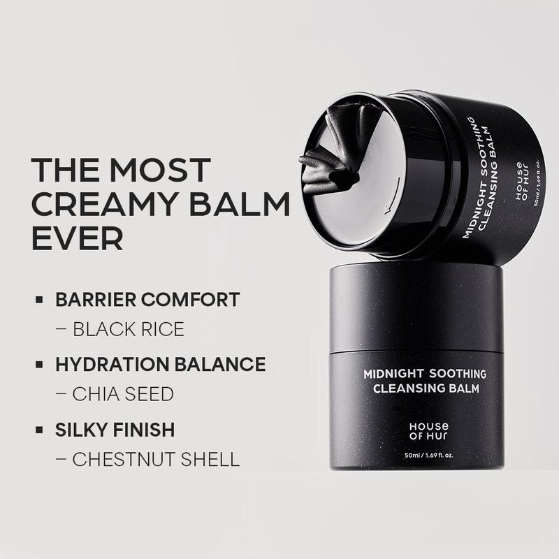 House of Hur Midnight Soothing Cleansing Balm | Hydrating & Calming Korean Skincare | 1.69fl.oz
