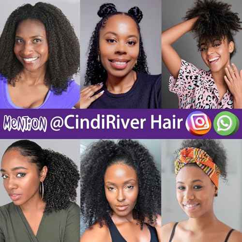 Curly Clip in Hair Extensions,Real Human Hair Afro Kinky Curly Clip in Hair Extensions for Women,Remy Human Curly Clip ins Human Hair 8 Pcs with 20 Clips,18 inch