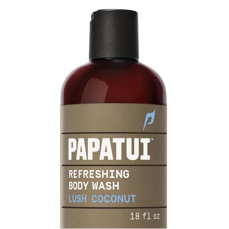 PAPATUI by Dwayne Johnson Body Wash for Men - Exfoliating & Hydrating with Coconut Oil | Lush Coconut | 18 oz