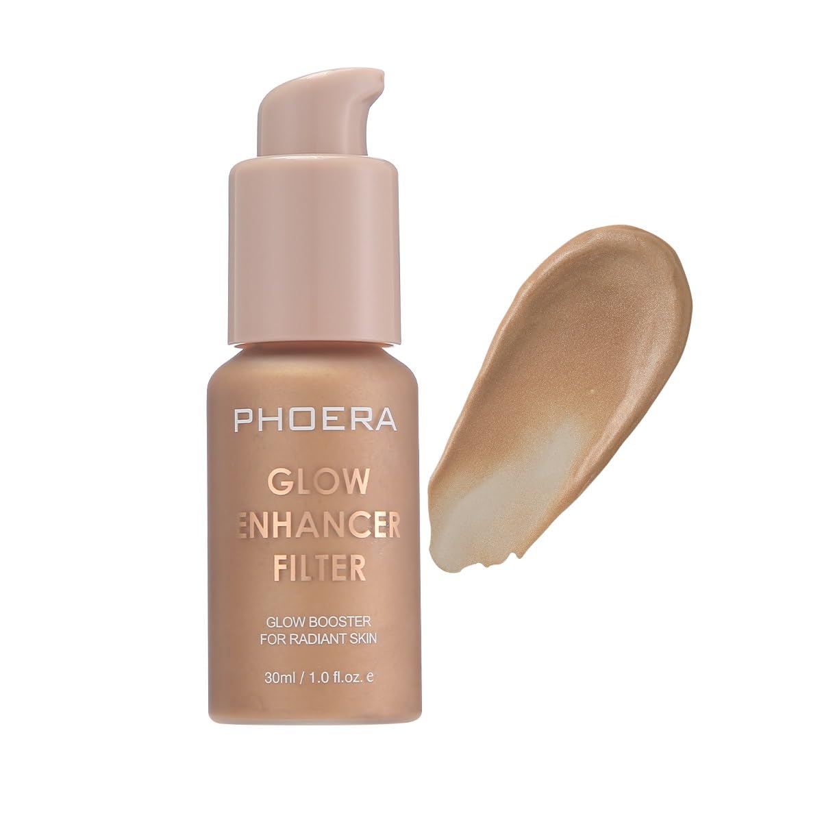 PHOERA Skin Glow Tint Foundation, Lightweight Water Based Tinted Sheer to Light Filter Effect Silk Perfect Glow Illuminating Foundation Makeu. (04 Deep)