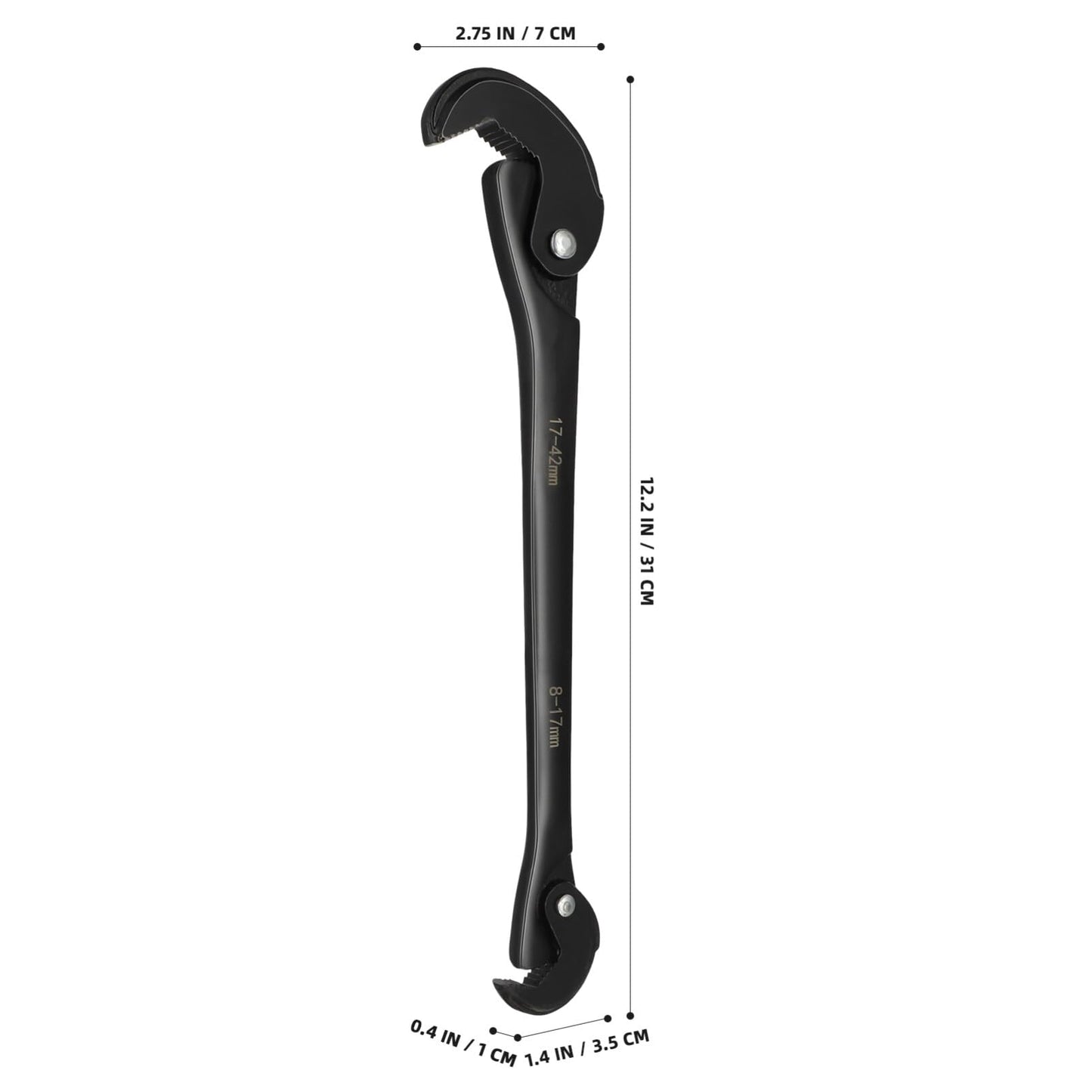 Scicalife Adjustable Wrench, Black, Alloy Steel, 20-Inch