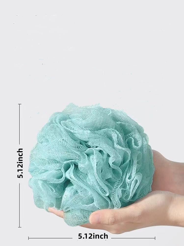 Travel Size Loofah with Case - Mini Exfoliating Body Scrubber, Portable Bath Sponge for Shower, Compact Shower Pouf for Women Men, Lightweight Travel Essentials, (C)