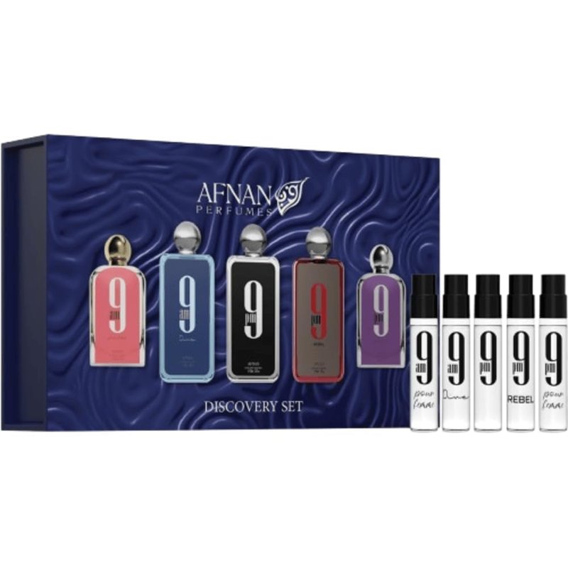 Afnan 9 Series Discovery Kit | 5-Piece Miniature Perfume Set - 2ml Vials for Fragrance Lovers