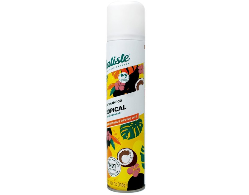 Batiste Dry Shampoo, Tropical Fragrance, Refresh Hair and Absorb Oil Between Washes, Waterless Shampoo for Added Hair Texture and Body, 6.73 OZ Dry Shampoo Bottle pack of 2
