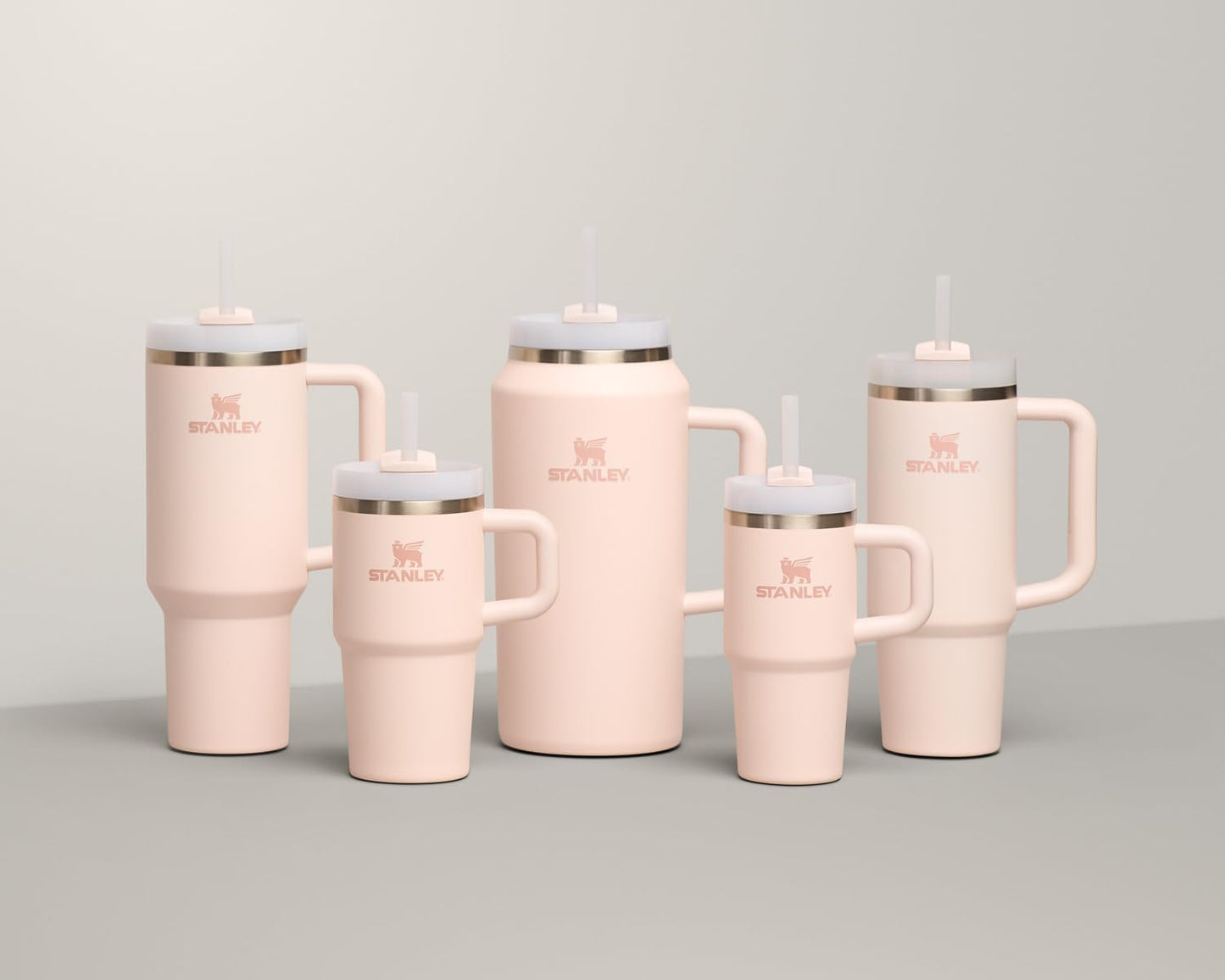 Stanley Quencher H2.0 Tumbler - Insulated Stainless Steel 30 oz | Handle, Straw & Cup Holder Compatible | Rose Quartz 2.0