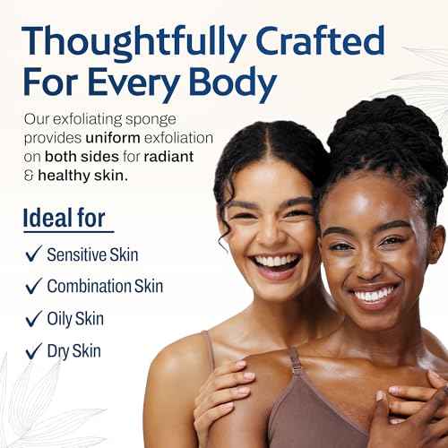 HartFelt [10 Pack] Regular Exfoliating Facial Sponge for Face - Daily Cleansing Scrubber - Buf Dirt Away with Puf Styled Reusable Face Pads for Removing Makeup, Dirt, and Dead Skin - Made in USA