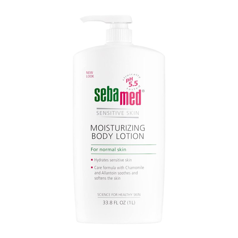 SEBAMED Moisturizing Body lotion pH 5.5 for Sensitive Skin Hypoallergenic Dermatologist Recommended Hydrating Moisturizer 33.8 Fluid Ounces (1 Liter)