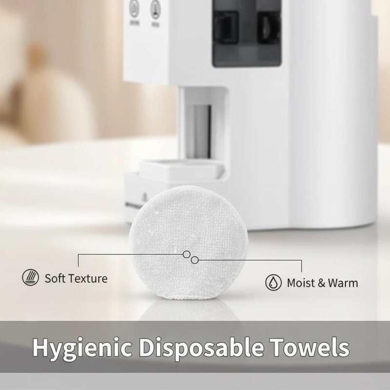 Hot Face Towel Heater Machine, Automatic Disposable Towel Warmer with Steam, 5-Second Heating, 55°C Constant Temperature, Portable Face Towel Steamer