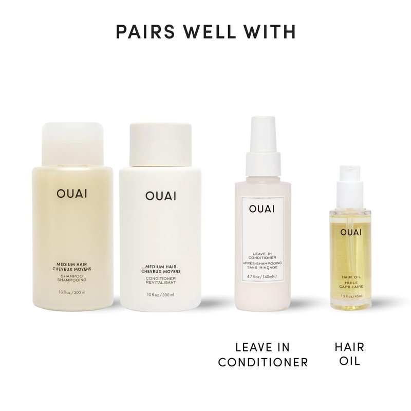 OUAI Medium Hair Shampoo & Conditioner Set | Sulfate-Free, Keratin & Shea Butter Formula - 10 Fl Oz
