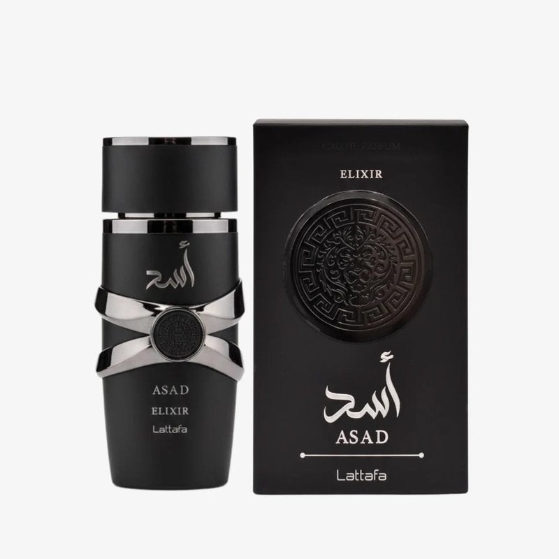 Lattafa Asad Elixir – Spicy, Woody, Amber, Warm – Eau de Parfum Spray Long-Lasting Fragrance for Men, 3.4 Ounce / 100 ml