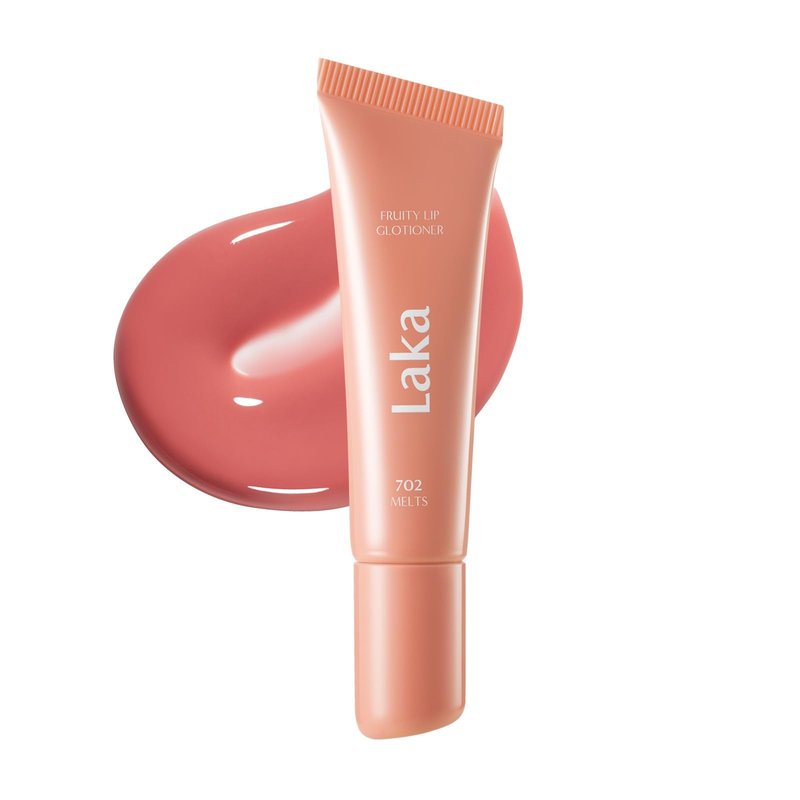 Laka Fruity Lip Glotioner, 10ml/0.33 fl.oz, Lip Gloss with High Shine Vivid Colors, Jelly tip for Hygienic & Easy Application, K-Beauty (#702 Melts)