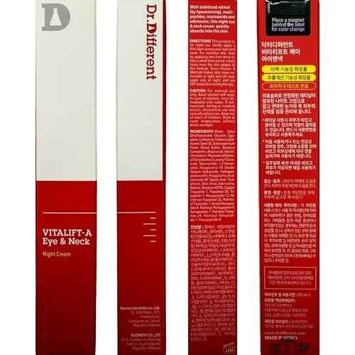 Dr.Different VITALIFT-A Eye&Neck Retinal 0.025%, Anti-aging and Anti-wrinkle Eye Cream for delicate care with Vita A, K-Skincare made by Korean Dermatologist, 0.7oz