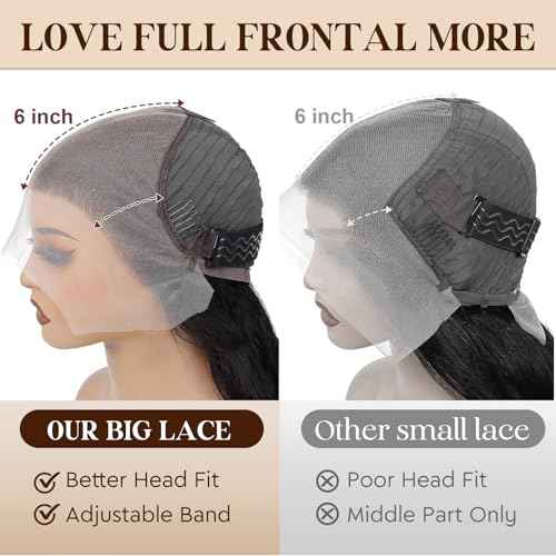 13X6 Lace Front Wigs human hair, 100% Real Human Hair,[More 1 Year Life,210-310g], Straight Wigs Human Hair Pre Plucked Glueless Wigs Human Hair for Women (22Inch)