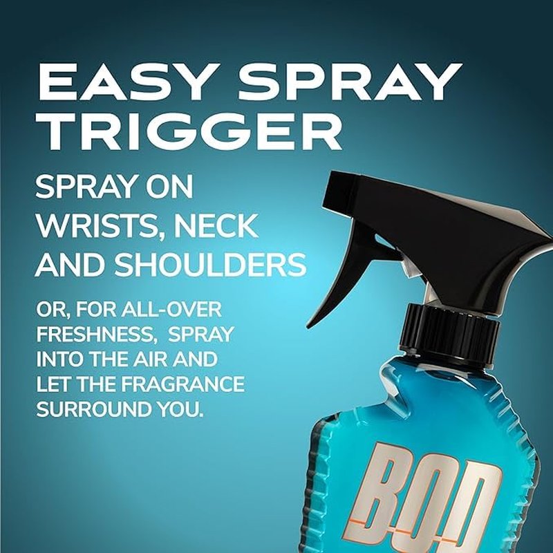 Bod Man Fresh Blue Musk Body Spray - 8 oz | Long-Lasting Fragrance for Men