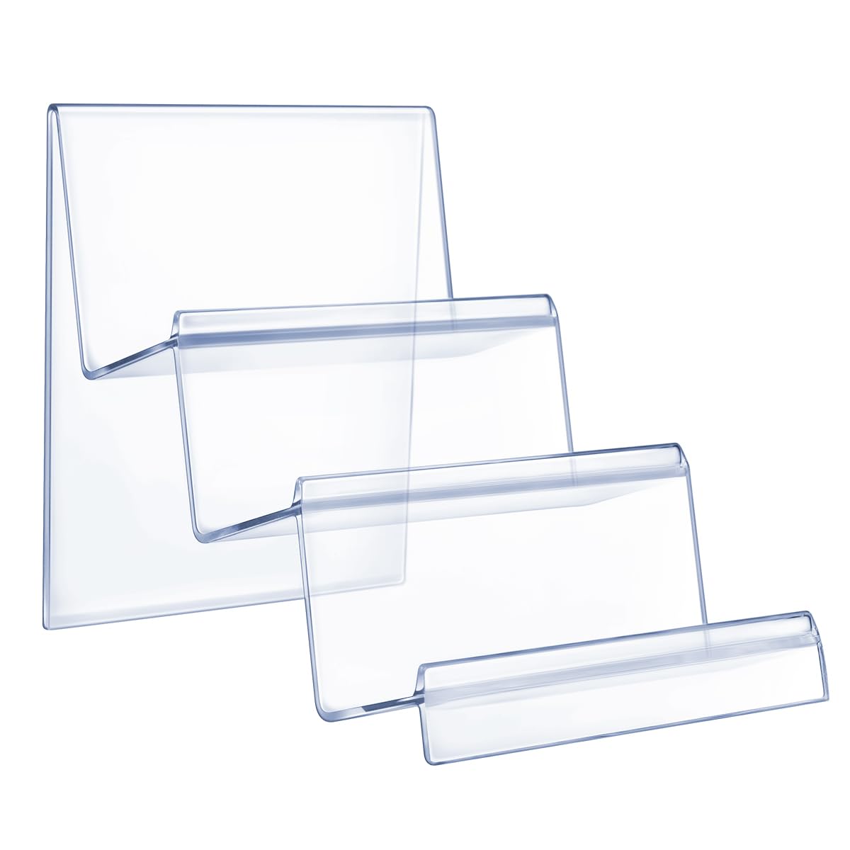 TOPBATHY 3-Tier Wallet Display Stand, Clear Acrylic Purse Stands for Display, Tiered Organizer Holder for Perfume Jewelry Figure Vendor Counter