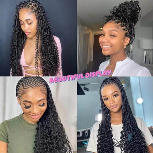 26 IN Human Braiding Hair for Boho Braids Curly Human Hair Braiding Hair Wet and Wavy Water Wave Bulk Human Hair for Braiding 2 Bundles/Pack (Total 100G)