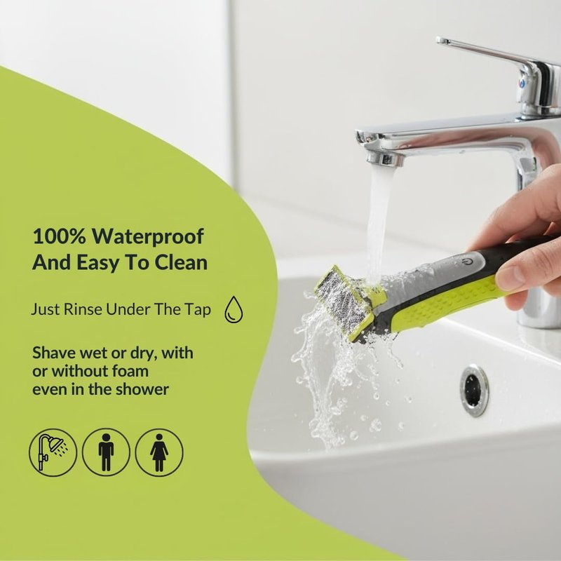 Set 3 Replacement Blades for OneBlade – Stainless Steel Blades Compatible with OneBlade Electric Trimmer & Shaver