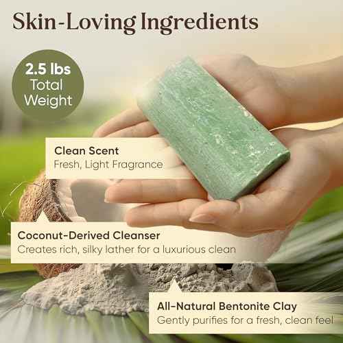 Amish Farms Soap Value Pack? 8 Easy-to-Grip Hydrating Bars (5 oz Each, 2.5 lb) | Cold-Process, USA Made for Sensitive Skin, Face, Hair & Body | Gentle Clean Scent Original Recipe ? Tin Tub Collection