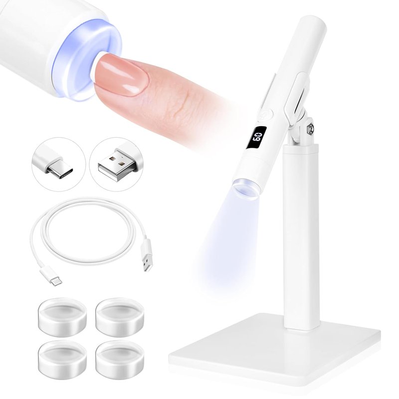 SAVILAND 9W LED Nail Light - Cordless Flash Cure Lamp with LCD Display for Quick Drying Gel Nails