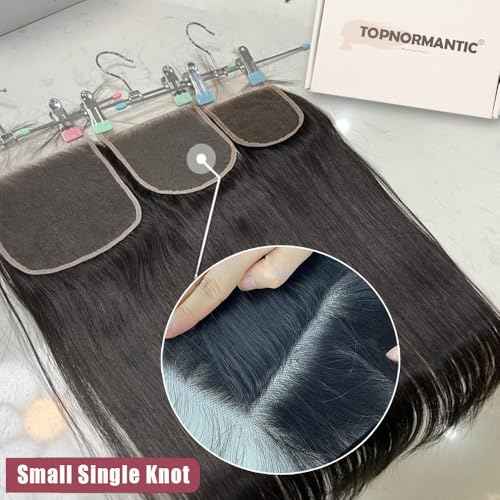 6x6 Lace Closure, Invisible Swiss Transparent HD Lace with Free Part 12A Brazilian Straight Human Hair Closure Pre Plucked with Baby Hair Natural Black 16 Inch