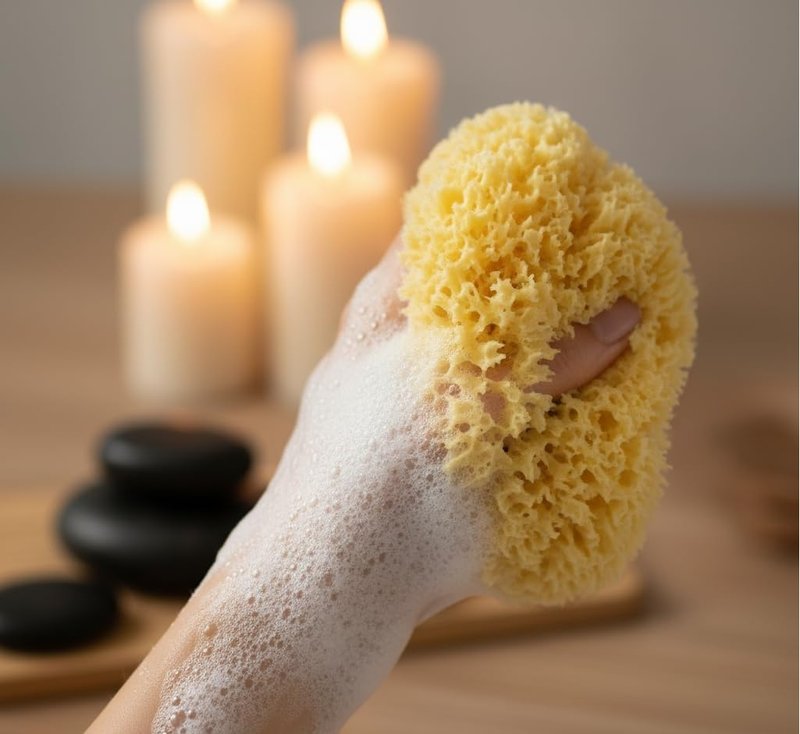Natural Yellow Sea Wool Sponge 6 Inches. Perfect for Bath, Shower & Body Care. Super Soft & Not Skin Irritating. Baby Approved. Luxury Sponge in a Bag & Craft Box