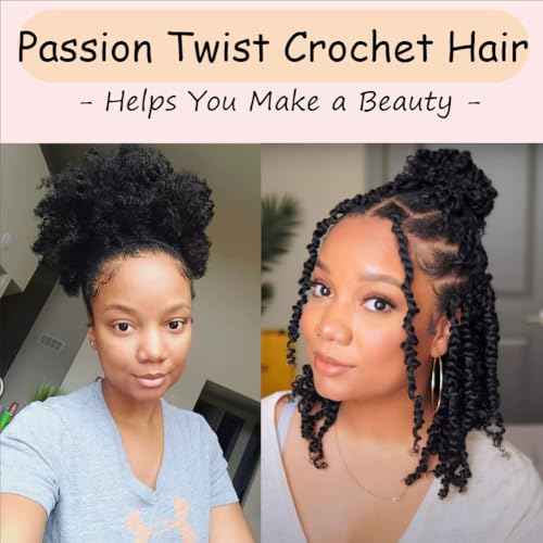 LOSMOEER 8 Packs Passion Twist Hair 10 Inch Ombre Gray Pre-twisted Passion Twist Crochet Hair Grey Pre-looped Crochet Braids for Women Passion Twists Braiding Hair Synthetic Hair Extensions