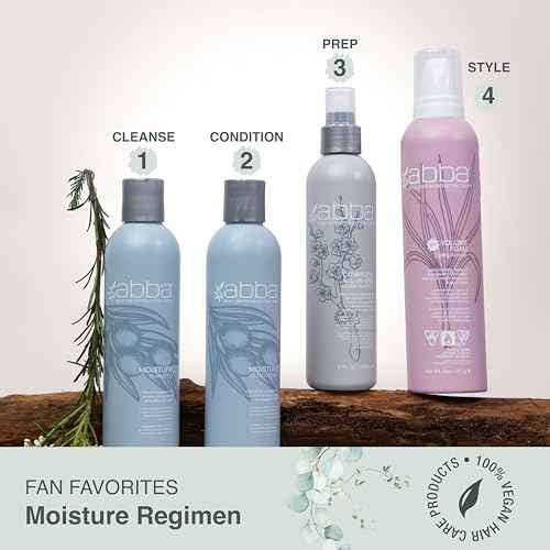 ABBA - Pure Moisture Shampoo & Conditioner Hydrating & Nourishing Value Duo Set ? Olive Butter & Peppermint Oil, 32 fl oz Each