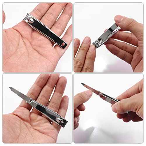 Individually Wrapped Nail Clippers Stainless Steel Fingernail Clippers Bulk, Sturdy Toenail Clippers Thick Nail Tip Cutter Trimmer for Homeless/Men and Women/Hotel 6.8cm X 1.2cm (Set of 50)