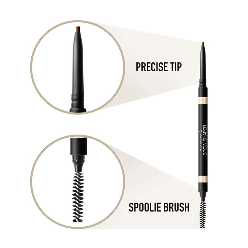 Max Factor Brow Shaper Pencil - 30 Deep Brown, Precision Brow Definition, 0.1 Ounce