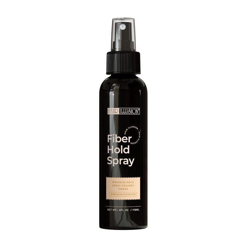 Hair Illusion Real Black Fibers 38g - Creates Fuller, Thicker Appearance for Thinning Hair and Bald Spots - Natural, Superior All Day Hold for Men and Women