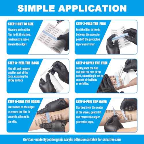Emalla GRECE Tattoo Aftercare Bandage, Waterproof Second Skin Tattoo Cover Up Tape Patch 6" x 11 Yards Roll Flexible Tattoo Bandage for Healing Skin 0.02mm Tattoo Protection Film Tattoo Supplies