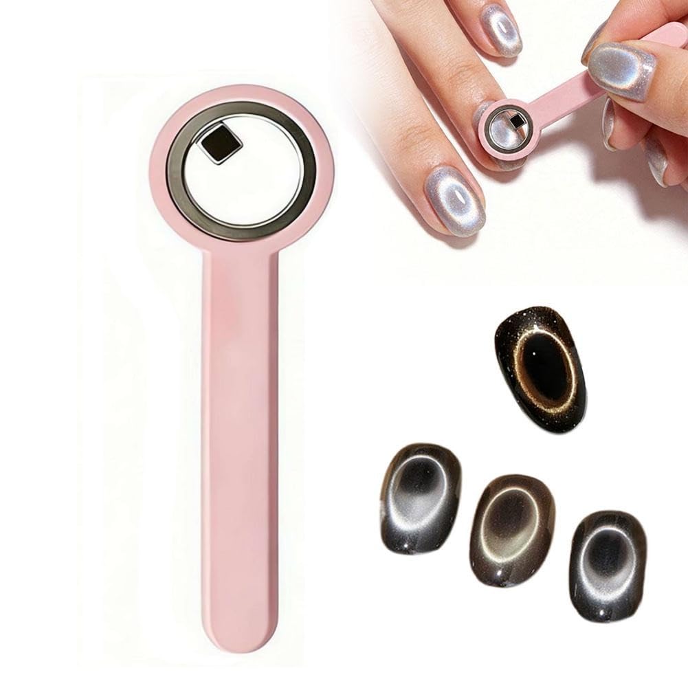 Wmool 2026 New Ring-Shaped Cat Eye Magnet for Nails, Strong Nail Magnet Tool, Portable Hollow Circular Cat Eye for Home DIY, Beginners & Nail Artists