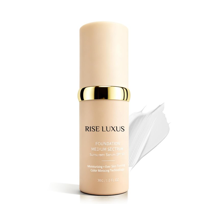 Rise Luxus Ultrablend 4 In 1 Foundation, 2025 New Upgrade Match Skin Color Changed Foundation Liquid With Spf 50,Glowing Hydrating, Waterproof for Makeup