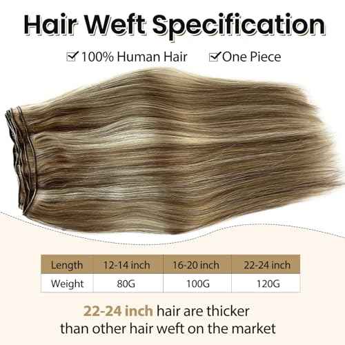 Weft Hair Extensions Balayage Human Hair Weft Extensions Ash Blonde Highlights Sew in Hair Extensions Real Human Hair 20 Inch 100G Hand Tied Weft Hair Extensions Human Hair Sew in Bundles Remy Hair