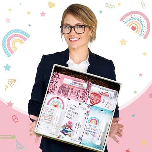 5 Pack Christmas Teacher Appreciation Gifts Bulk Lip Balms Employee Staff Appreciation Teacher Staff Team Thank You Gift Bulk Christmas Party Favors for Xmas Stocking Stuffers for Women Men (Classic)