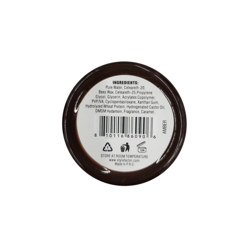 Edge Booster Style Factor Extra Strength Pomade for Thick Coarse Hair TRAVEL SIZE 0.85 Oz (Amber)