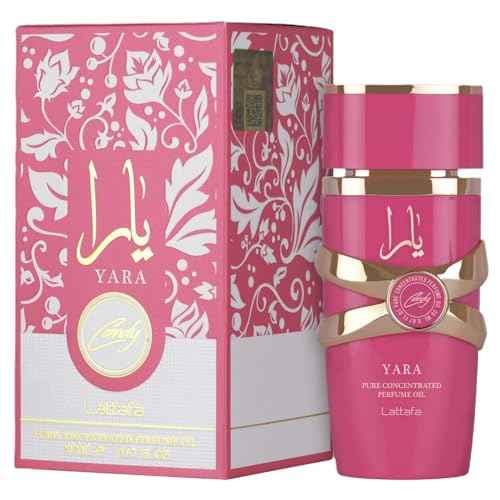 Lattafa Yara Candy ? Fruity, Sweet, Floral, Musky ? Pure Concentrated Perfume Oil Long-Lasting Fragrance for Women, 0.67 Ounce / 20 ml