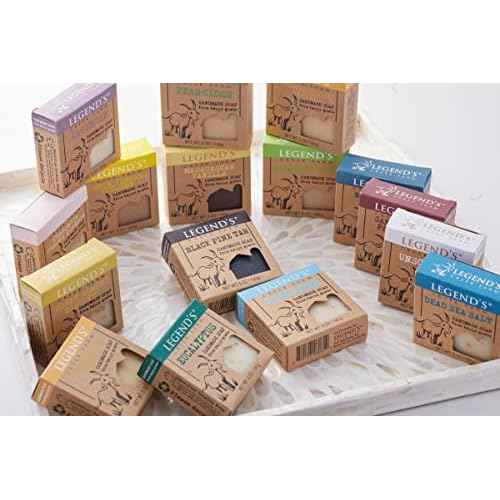 Legend's Creek Farm Goat Milk Soap - Cleansing Moisturizing Bar for Hands and Body - 5 Oz Creamy Lather, Nourishing, Gentle Natural Soap for Sensitive Skin, Handmade in USA (Unscented, Pack of 3)