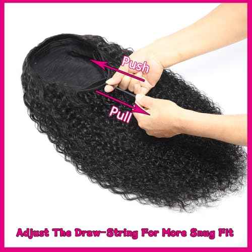 Half Wig Human Hair 200% Density Water Wave Glueless Wigs Human Hair 3 In 1 Drawstring Seamless Flip Over with Adjustable String Invisible Hairline Beginner Friendly Headband Wig 20 Inch