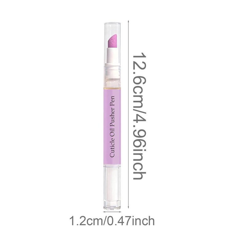 Cuticle Oil Pen for Nails - Moisturizing & Strengthening Formula | 2 Pack with Pusher, Transparent Bottle