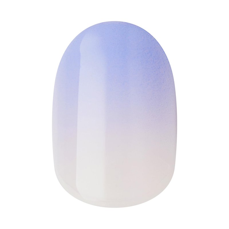 Impress Color Ombre Press On Nails, 'Friendzone', Blue, Short Oval, PureFit Technology, Patented Super Hold Adhesive, Chip Proof, Smudge Proof, Mini Nail File, Manicure Stick & 30 Fake Nails
