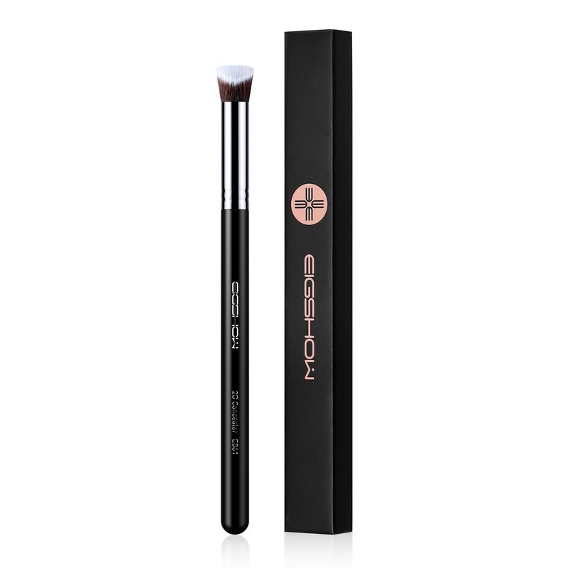 EIGSHOW Angled Concealer Brush Under Eye for Covering Sun Spots Acne Blemishes Concealing Contouring Setting with Liquid Cream (E861)