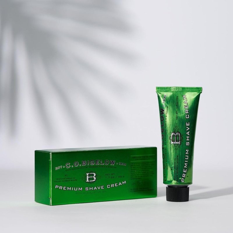 C.O. Bigelow Shaving Cream - Eucalyptus Oil Formula for Sensitive Skin | 5.2 oz Men's Shaving Cream