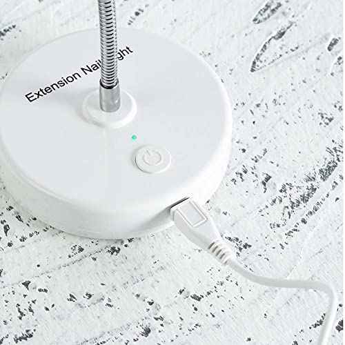 3W UV/LED Nail Lamp, Flash Cure Light for Gel-X & Semi-Cured Gel Strips, Portable Rechargeable Gooseneck Design, Cordless Nail Dryer for Home Salon Use