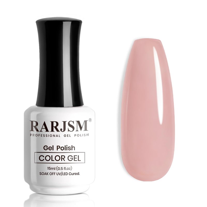 RARJSM Nude Gel Nail Polish Gray Mauve Pink Neutral Skin Tone Sheer Jelly Gel Polish 1PC 15ml Single Bottle Cream Transparent Pink Nail Gel Polish Soak off UV LED Cured for Home Salon DIY Manicure